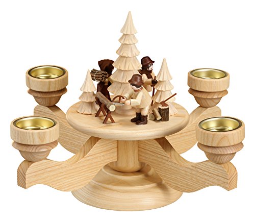 Adventsleuchter Wald inkl. 4 Teelichtaufsätze - Echt Erzgebirge®