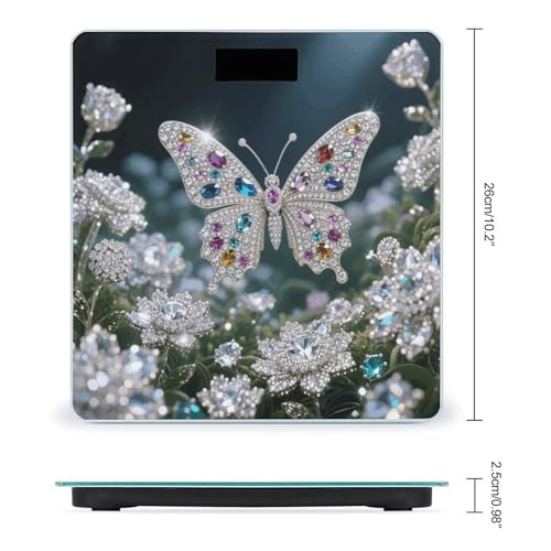 Báscula Digital de Baño Jewel Butterfly con Pantalla LCD miniatura 2
