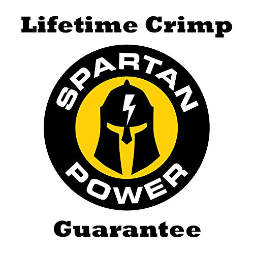 Spartan Power 1 Foot (12 inch) 2 Gauge Wire 2 AWG Battery Cable Set, Made in America, Many Lengths to Choose from