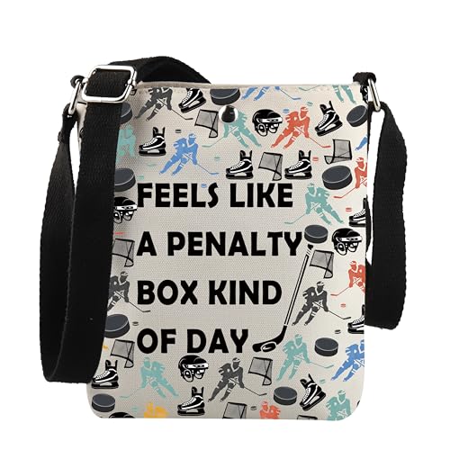 Ice Hockey Player Gift Feels Like a Penalty Box Kind of Day Crossbody Bag Sport Lover Gift