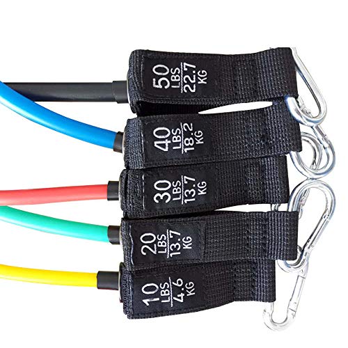 Correia de Resistência, Andoer Conjunto de extratores de fitness 11pcs Conjunto de cintos de resistê