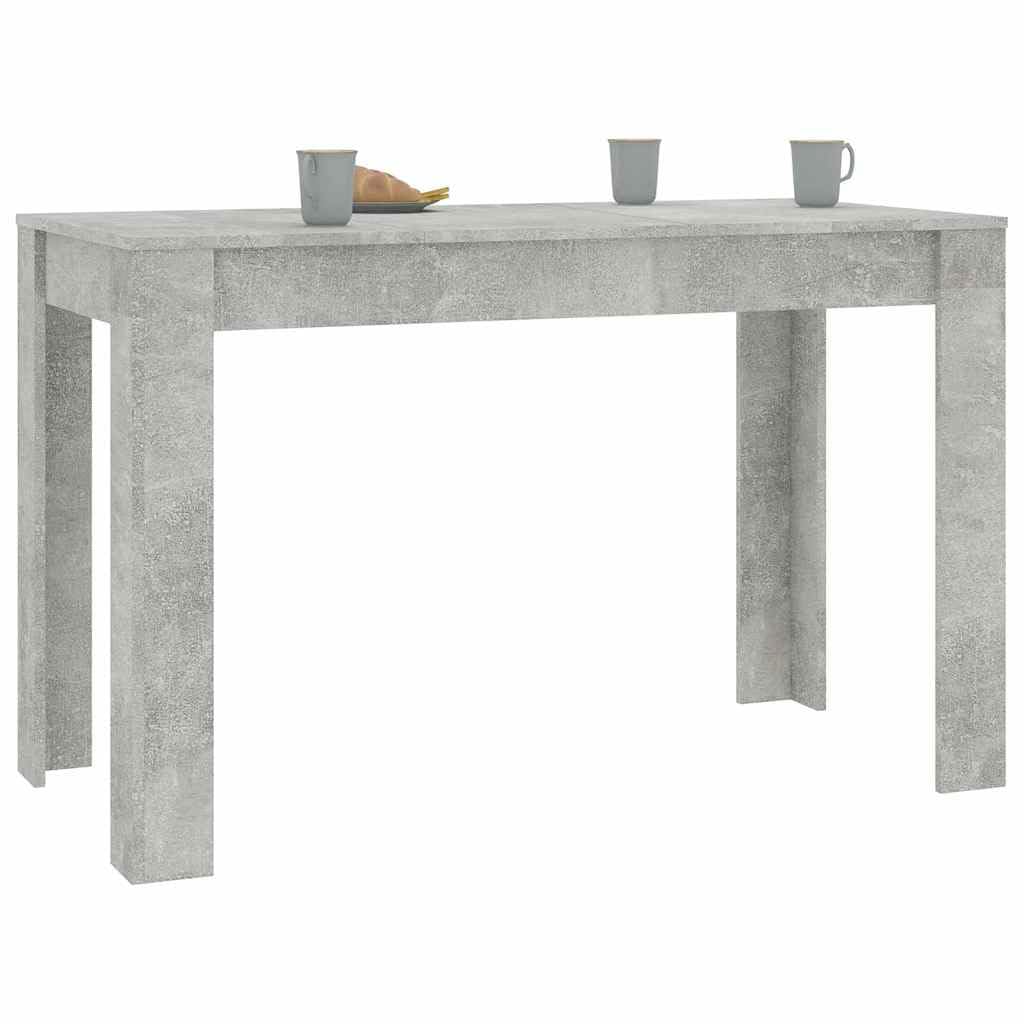 Stół do jadalni 120 x 60 x 76 cm drewno obrabiane beton szary