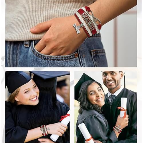 Image of Infinity Collection Graduation Bracelet Gift Graduate Jewelry for Her, Class of 2026 Keepsake, Adjustable Charm Bracelet for Women & Girls