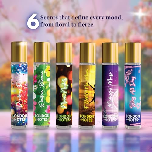 Image of LONDON NOTES Neon Nights Long lasting Perfume for Men & Women | vibrant fresh fragrance | night party scent | Travel friendly mini pocket Perfume | 25ml