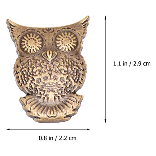 Owl Leather Snap 10 Set Antique Snaps Button Bronze Vintage Metal Snap Leather Fastener Clasp Sewing Snaps for Handbag Purses Bags Clothes Leather Sewing Craft DIY (Owl Shape) - Image 2