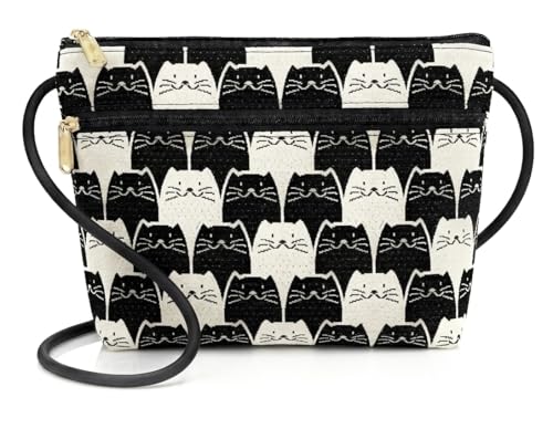Image of Danny K. Women's Tapestry Zipper Purse Crossbody Handbag, Adjustable Cord, Handmade in USA