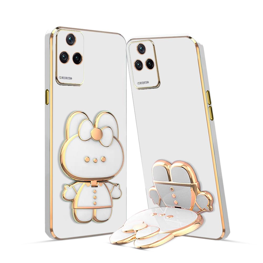 KARWAN®️ 3D Cat Back Case and Cover with Stand Compatible for Poco F4 5G | Stand and Mirror | Camera Protection | Electroplated | Folding Stand -White (B0CCSH1VWR) Amazon Price History, Amazon Price Tracker