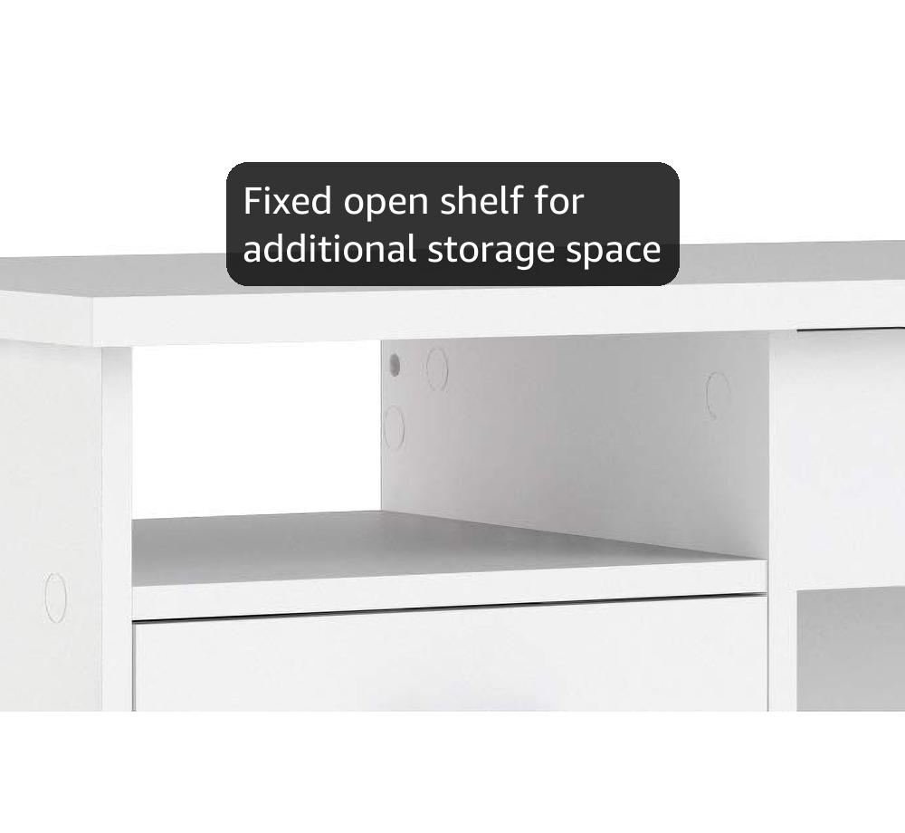 Amazon.com: Tvilum Desk with 5 Drawers, White : Home & Kitchen