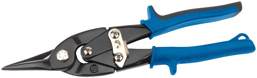 Draper 250mm Soft Grip Compound Action Aviation Tin Snips - Straight Cut Metal Shear|Alloy Steel forged Jaws Hand Tool| Serrated Action Blades | 05524