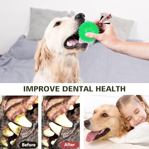 Petizer 6-Pack 9cm Squeaky Ball Toys for Dogs, Spiky, Floatable Pool Toy - Image 2