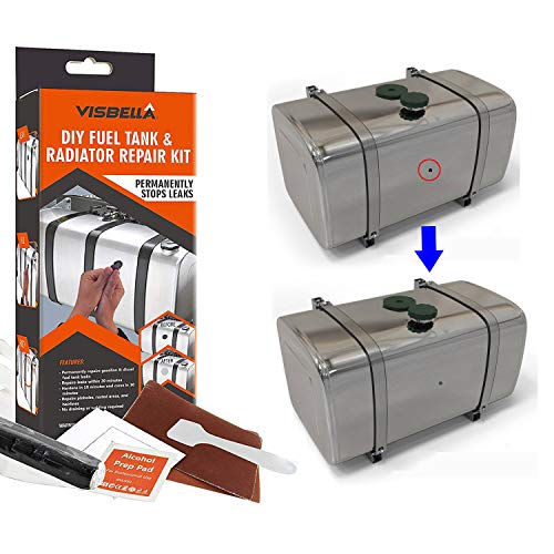 Visbella Kit de réparation de radiateur de réservoir de Carburant de réservoir de gaz en métal de Bricolage résistant, Fuite
