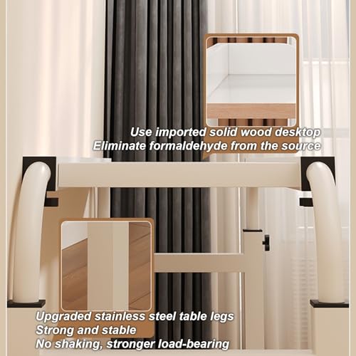 Bureau de lit extensible et table d'appoint mobile réglable à roulettes - 5