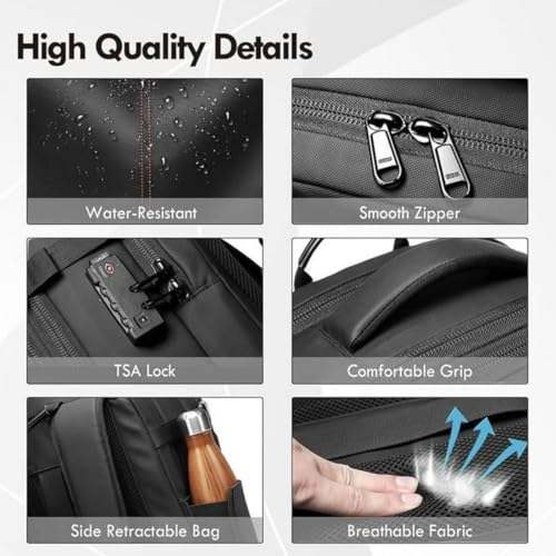 GDSAFS Vacuum Backpack, One Vacuum Seal Travel Backpack, Vacuum Compression Bags with 60L Expandable Large Capacity (Gray,With Air Pump)4