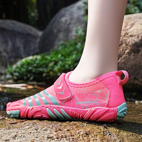 Quickshark Kids Water Shoes Boys Girls Barefoot Aqua Socks Lightweight Quick Dry Sandals Slip On Walking Sneakers For Beach Pool Swim 1-Pink 2 Big Kid thumb #6