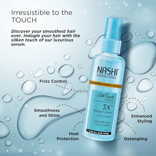 Image of Nashi Professional Rejuvenate Serum 100 ml, Pro Vitamin Serum for Dry and Tangle-Prone Hair, Silky Touch for Frizz Control