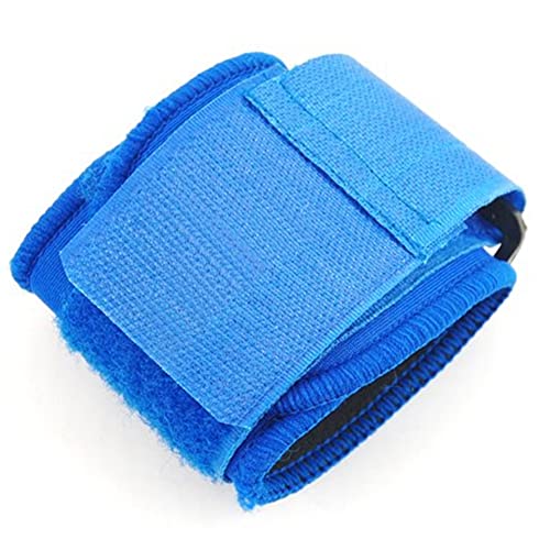 Koieam Muñ para la muñeca, 2 pcs Ajustable Sports transpirable Running Cycling Muñeco protector envolvente (Blue)