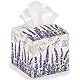 DELORIGIN Taschentuchbox Halter In Lavendel Quadratische Taschentuchbox Abdeckung Mit Blumenmotiv Faltbare Taschentuch Wasserdichter Halter Für Schlafzimmer Badezimmer Auto Nachttisch