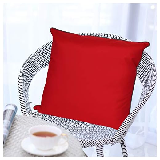 LILENO HOME Cuscino 60 x 60 cm [set da 2 pezzi] – Federa impermeabile per cuscino da giardino o cuscino decorativo, per interni ed esterni