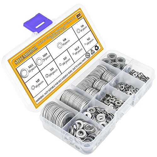 Sutemribor STBR-580P-DIANQUAN-YIN 304 Stainless Steel Flat Washers Set 580 Pieces thumb #1