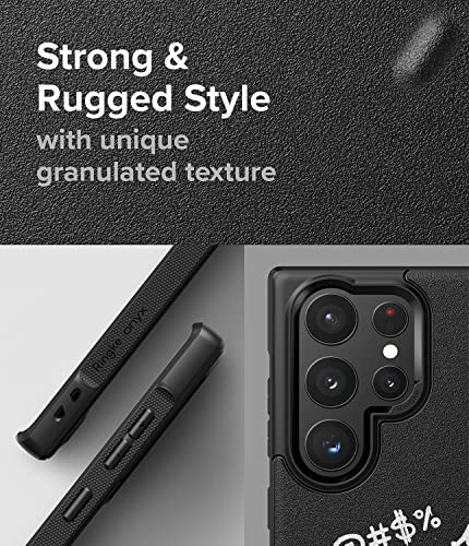 Image of Ringke Onyx Compatible with Samsung Galaxy S22 Ultra 5G Case Cover Rugged Flexible Durable Anti-Slip TPU Protection Shockproof Samsung Galaxy S22 Ultra 5G Back Cover - Black Graffiti