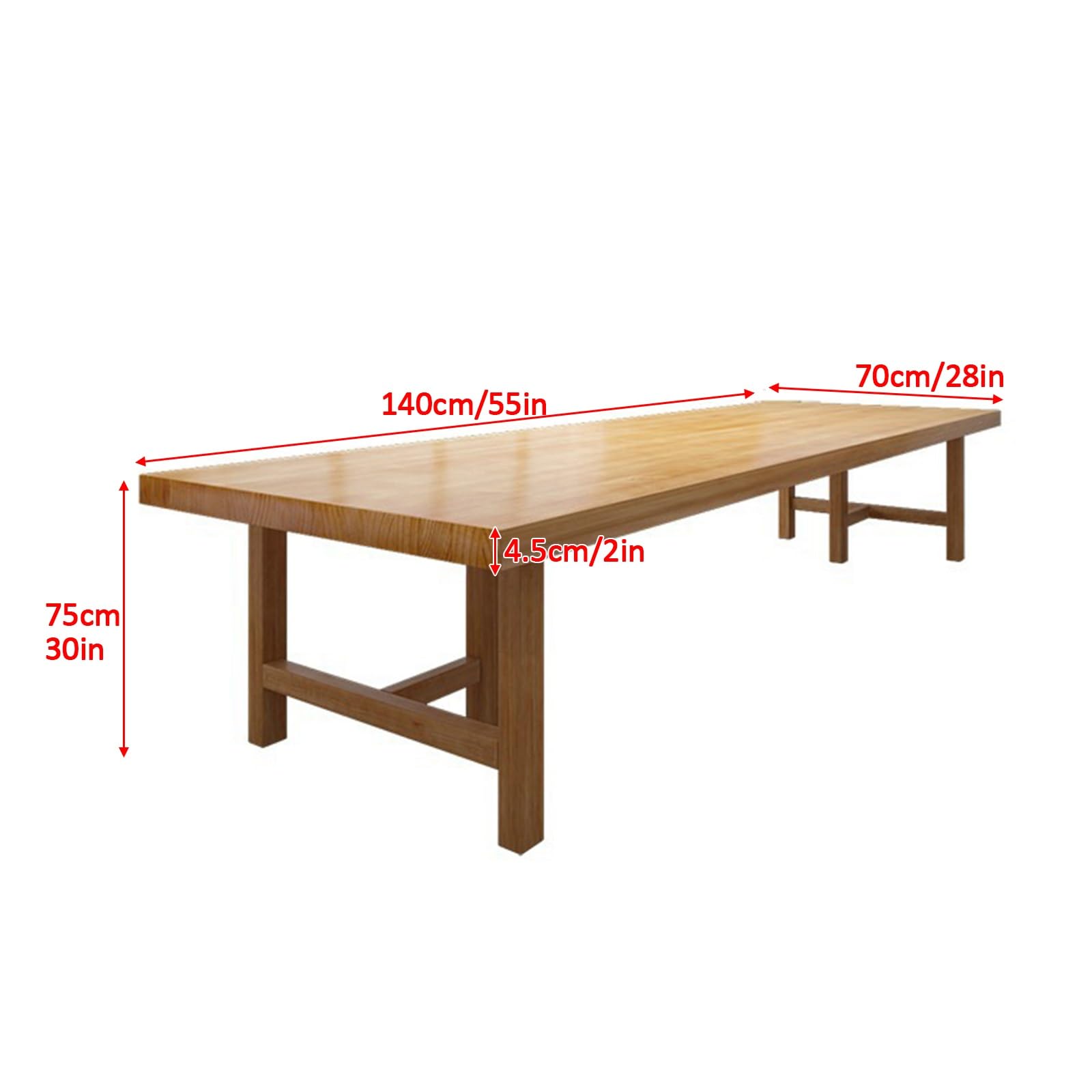 Tavolo da conferenza in legno massello, tavolo da conferenza e tavolo da conferenza multiuso per casa e soggiorno, design (139,7 x 71,1 x 76,2 cm), ideale per riunioni e ufficio