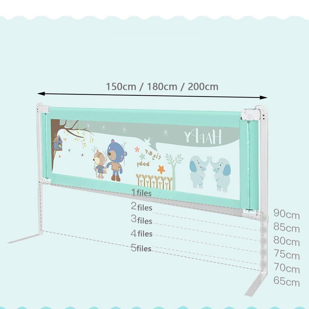 Bettgitter Bettschutzgitter Extra Hoch, Für Kleinkinder Für Kinder Baby Faltbares Bettgitter, Für Doppelbett Bettgitter (Size : 180Cm)