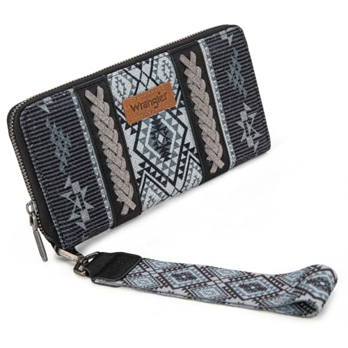 Image of X Wrangler Wristlet Western Wallet Boho Aztec Credit Card Holder for Women