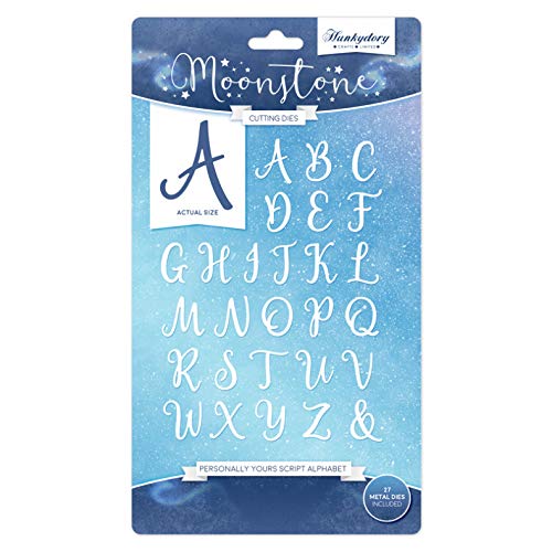 Hunkydory - Moonstone Personally Yours 'Script' Alphabet Die Set - 27 Dies - MSTONE074