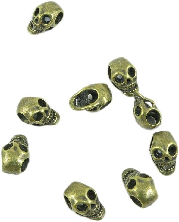 430 Pieces Jewelry Making Charms Findings Antique Bronze Brass Fashion Jewellery Wholesale Supplies Pendant Lots Bulk Supply O8US4 Skull Loose Beads
