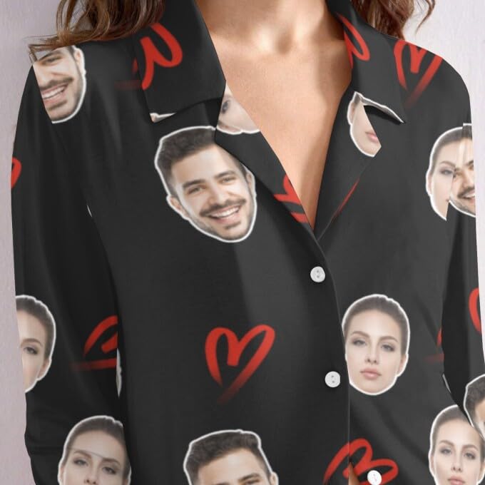 Personalized Pajamas,Custom Pajama Set,Custom Pajama with Photo Men Women,Personalized Gifts Long Sleeve4