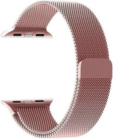FLYSPACE Stainless Steel Magnetic Absorption Strap Metal Mesh Quick Release Wristband Compatible for Series 7 (44mm) | 6 | SE | 5 | 4 (44mm) | 3 | 2 | 1 (45mm) (44mm/45mm/49mm, Rose Gold) (B0BQM864XX) Amazon Price History, Amazon Price Tracker