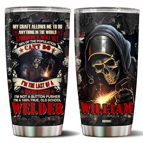 WONWIX Personalized Welder Gifts for Men, Dad, Insulated Stainless Steel 20oz Coffee Cup...