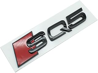 QNSWA Car 3D Metal Stickers Decals Fit for SQ3 SQ5 SQ7 Q3 Q5 Q7 Car Rear Trunk Body Emblem Badge Styling Decoration Auto Accessories (Color Name : SQ5-Black)