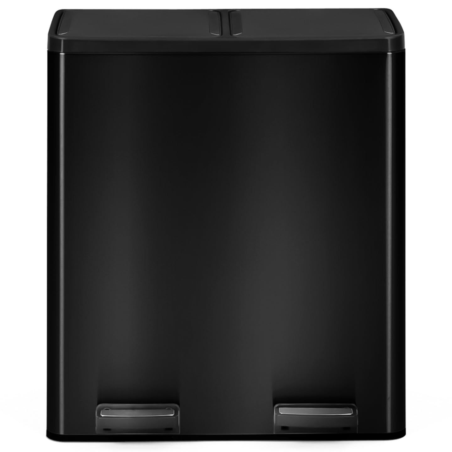 IDMarket - Bidone da cucina a selezione selettiva 2 x 30L nero 2 secchi estraibili e pedali in metallo