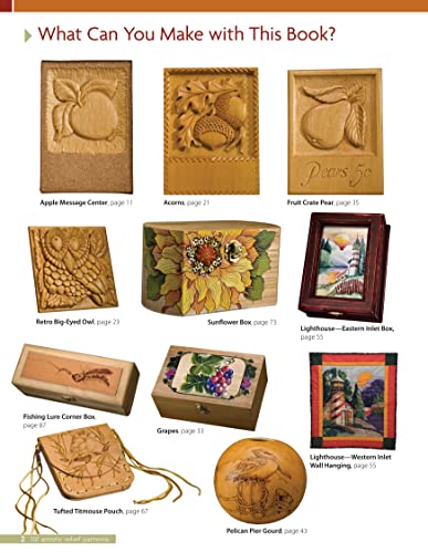 101 Artistic Relief Patterns for Woodcarvers, Woodburners & Crafters (Fox Chapel Publishing) Small Relief-Carving Designs, Easy-to-Follow Instructions & Detailed Photos (Woodcarving Illustrated Books) - Image 8