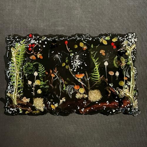 resin art tray " magical forest "���W�� �v���[�g �R�[�X�^�[ �g���C �g���[