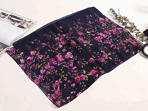 Women's Chiffon Scarf Lightweight Scarves Fashion Floral Print Scarfs Shawl for Ladies and Girls4