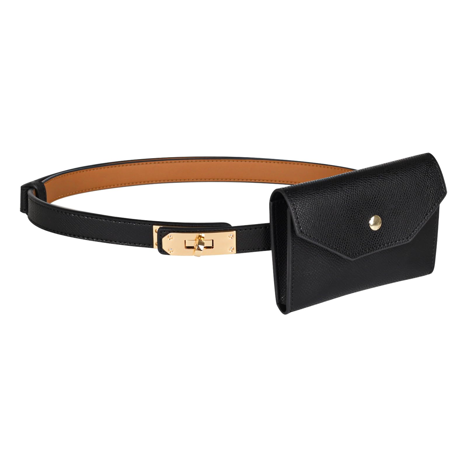Women's Leather Belt with Buckle - Ideal for Dresses, Jeans, and Coats