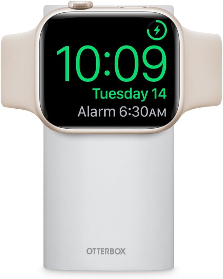 OtterBox Power Bank with Apple Watch Charger, 3,000 mAh Portable Charger with USB-C Input and Output, LED Indicator, Slim, Sleek and Portable, Whate White