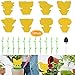 GOCROWEEN Trappole Appiccicose, Trappola Mosche Acchiappa Mosche Trappole Insetti Gialle Impermeabile Biadesivo Trappole Adesive per Insetti Mosca Bianca Mosca della Frutta Afidi (59pcs)