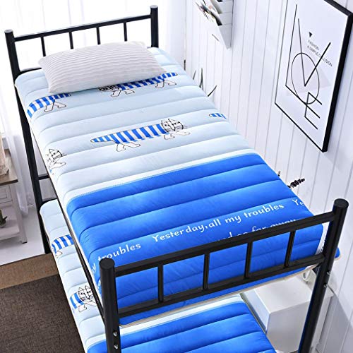 HLDBW Tatami Transpirable Fold futones colchón Estudiante Dormitorio literas Cama Individual Mats Dobles Japonesa Dormir Piso Almohadilla de algodón Acolchado colchón (Color : G, Size : 90×190×5CM)