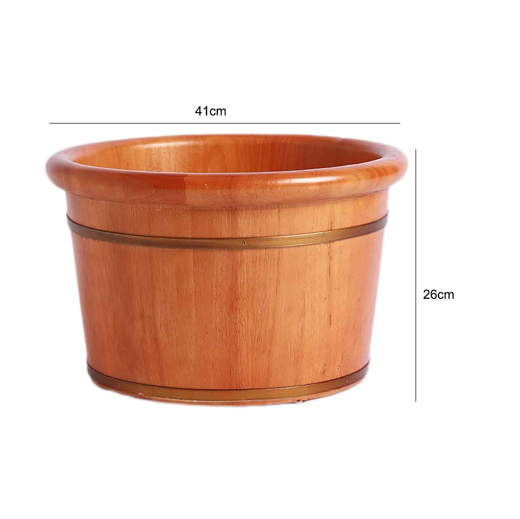 Secchio per pediluvio in legno, barile per pediluvio, barile per piedi in abete, design dell'orecchio ispessito, adatto a famiglie, sale massaggi, hotel, ecc. Super facile da usare Comfortable