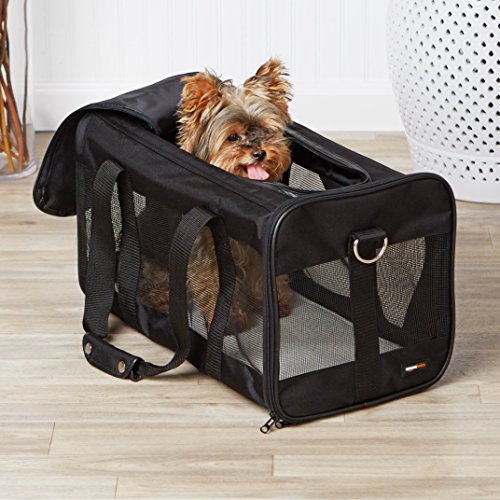 Amazon Basics Sac de transport à parois souples pour animal de compagnie Noir Taille L Amazon Basics Sac de transport à parois souples pour animal de compagnie Noir Taille L