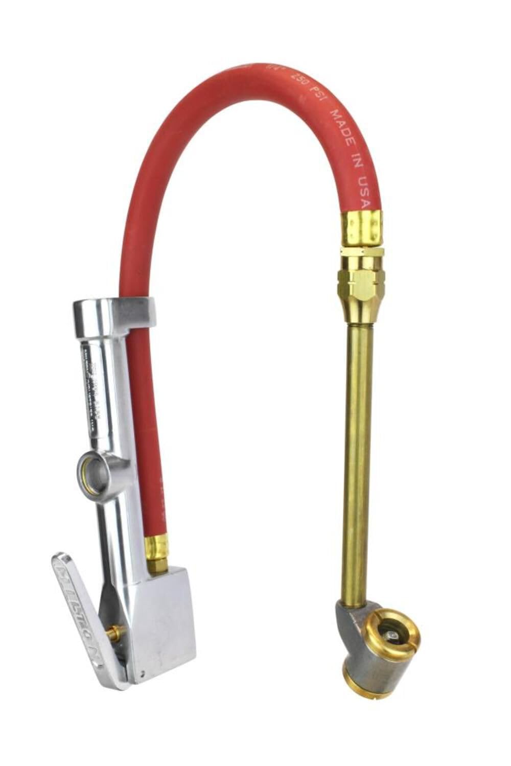 Gonfleur De Pneu Analogique 08-A1-506 – Manomètre, Tuyau 15 Pouces, Double Tête, Acier