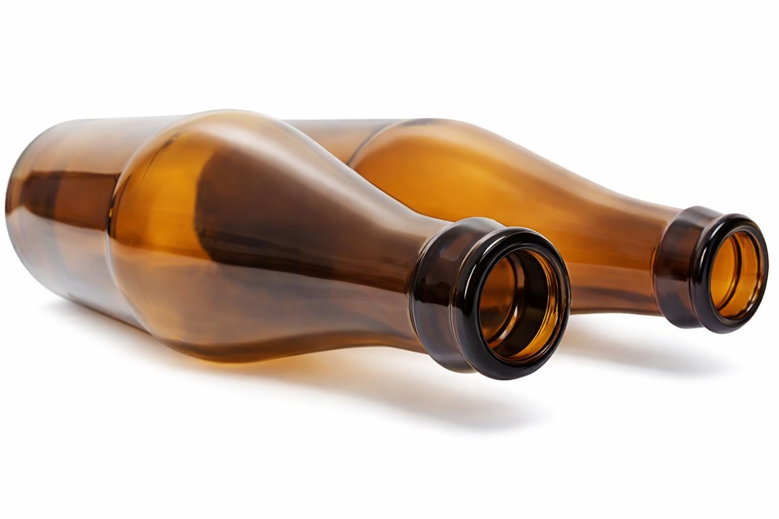 made in home - Braune Glasflasche 500 ml – Bierflasche aus Glas, wiederverwendbar, UV-Schutz, für Bier, Cider & Fermentation – mit Kronkorken 26 mm (30)