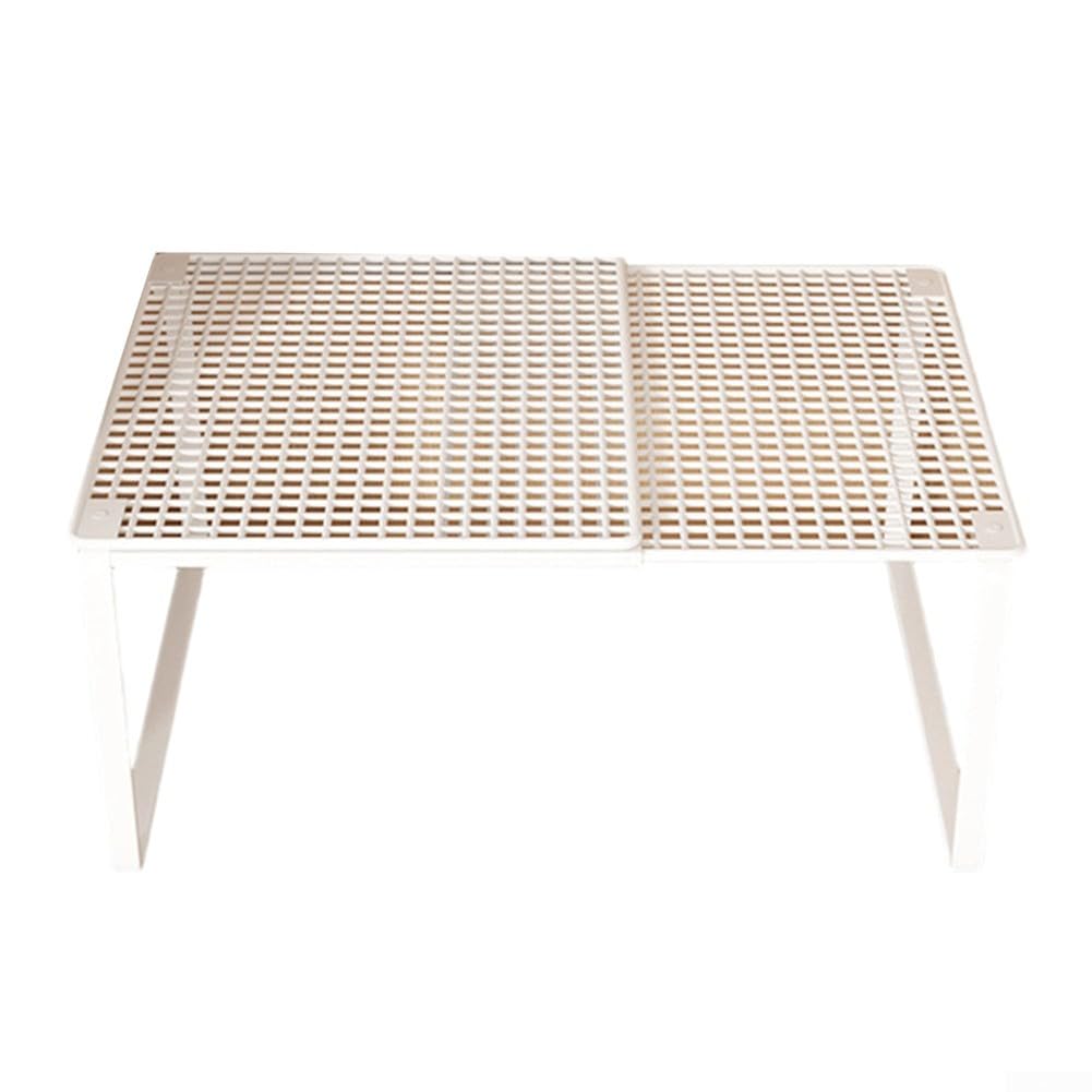 Organiseur extensible en métal pour rangement vertical dans les armoires de cuisine et les zones utilitaires avec construction robuste (2 blancs (31 cm)