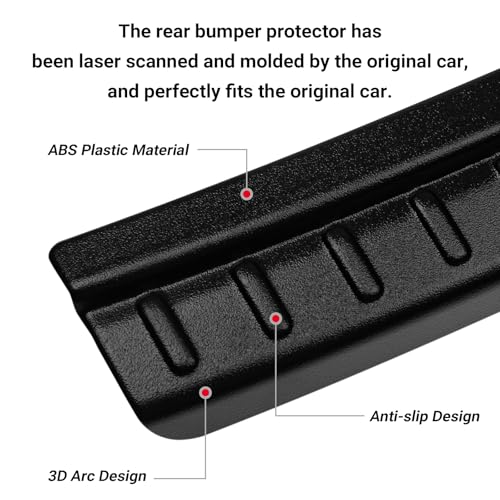 Image of Rear Bumper Protector Compatible with Hyundai 2023 2024 2025 Palisade Car Accessories ABS Plastic Material Matte Black Resistant Trunk Door Entry Guards