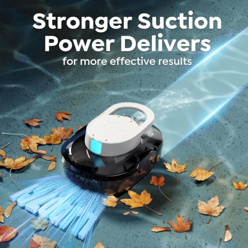 Image of S1 Pro Cordless Robotic Pool Cleaner, 130-Min Runtime, Cleans Up to 1,292 Sq.Ft, Dual-Motor Pool Vacuum, Automatic Cleaner with Large Filter Basket, Fast Charging & Self-Parking(Glossy Black White)