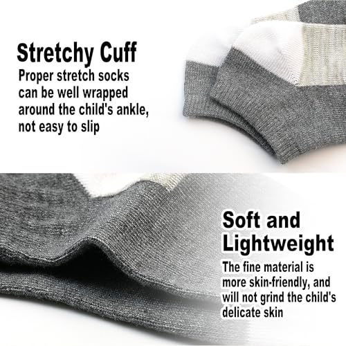 20 Pairs Toddler Socks for Kids Boys Ankle Low Cut Sock 1-14 Years Old3