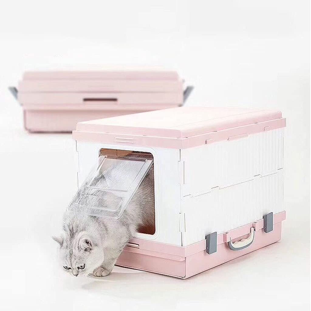 Cajas de Arena Caja Plegable del Gato Caja de Salpicaduras a Prueba de Salpicaduras Totalmente Cerradas de Gato Extra Grande Desodorante Gato Caja de Caca, fácil de Limpiar Arenero ​Gatos